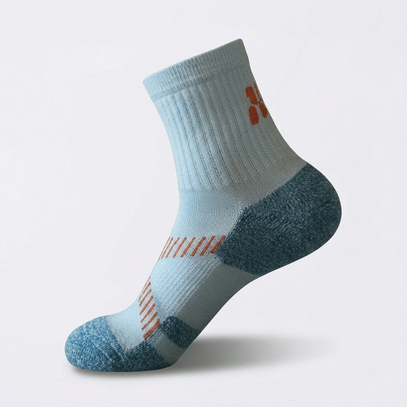 Active Air Knit Cushioned Quarter Compression Socks(3 Pairs) - Light Blue - EU39-43(US6-9) - image 4