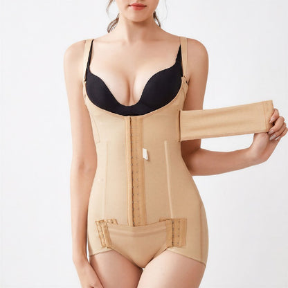 Open-bust Front Closure Shaping Bodysuit - image 2