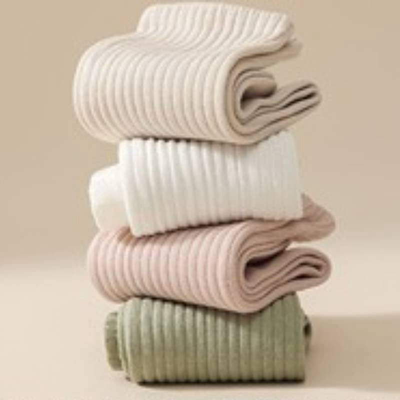 Soft Ribbed Cotton Blend Yoga Socks(4 Pairs) - image 2