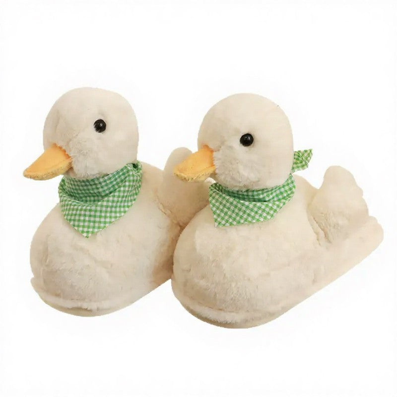 Plus Size Cozy Duck Scarf Plush Indoor Slippers - image 6