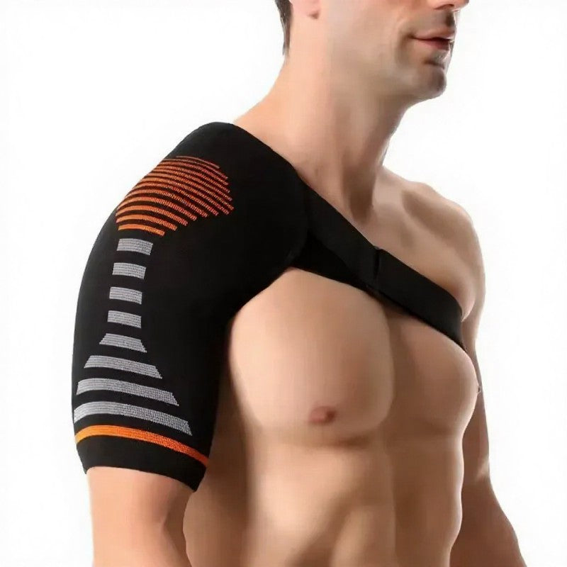 Knitted Single Shoulder Support Brace - Orange - L/XL - image 1
