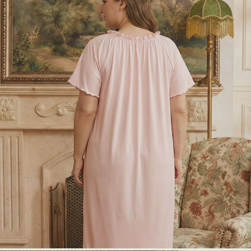 Blush Tie Front Nightgown - image 2