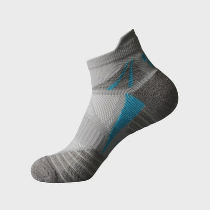 Active Mesh Cushion Ankle Compression Socks(3 Pairs) - Grey+Black+Sky Blue - EU39-43(US6-9) - image 6