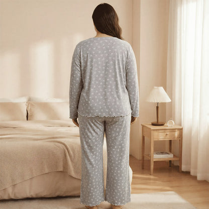Bow Lace Wrap Pajama Set - image 4