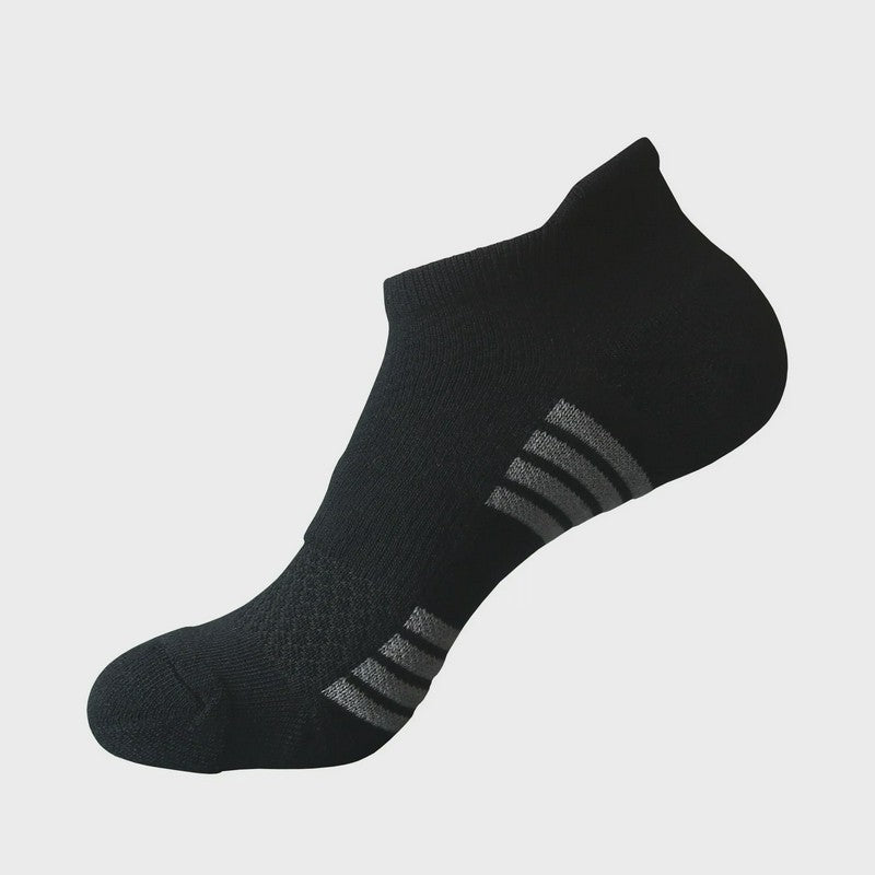 Thickened Cotton Blend Ankle Compression Socks(5 Pairs) - Black - EU38-43(US5-9) - image 4