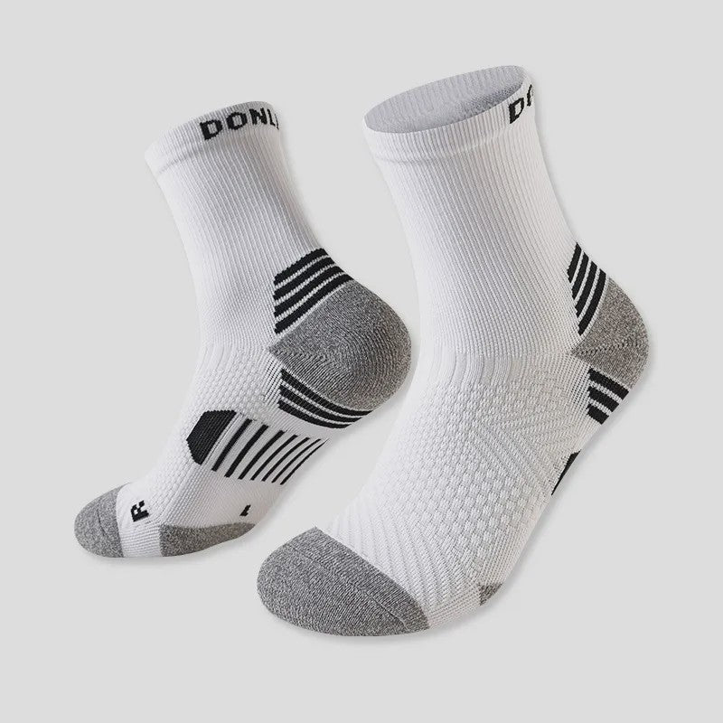 Neon Colorblock Quarter Compression Socks(6 Pairs) - Grey - EU35-39(US2-6) - image 5