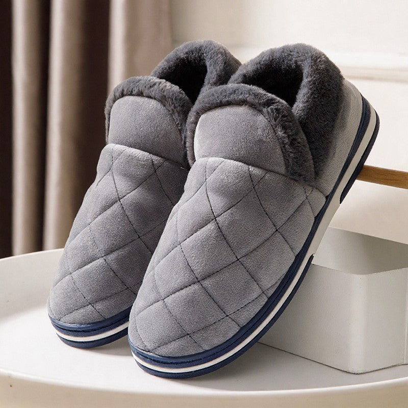 Warm Closed-Back  Fluffy Shoes - Grey - EU49-50(US13-14) - image 2