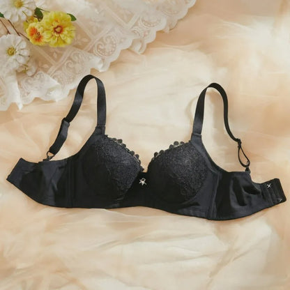 Petal Lace Comfort Underwire Bra - Black - 38 - C - image 10