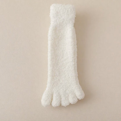 Cozy Alignment Socks(3 Pairs) - White+Beige+Light Gray - EU36-40(US3-6) - image 12
