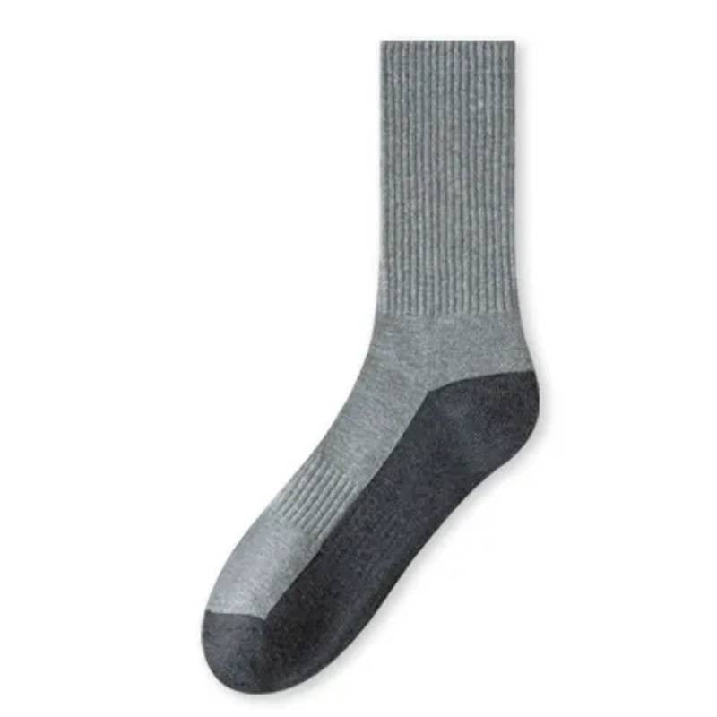Plus Size Thickened Thermal Quarter  Socks(3 Pairs) - Grey - EU42-48(US8.5-13) - image 5