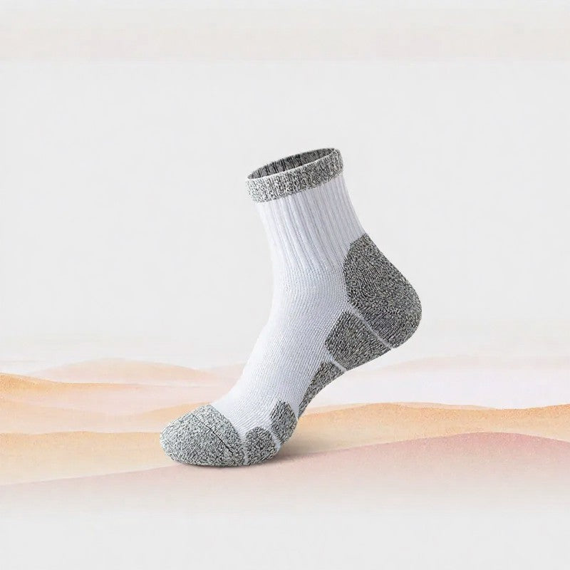 Shock absorbing socks Quarter Compression Socks(4 Pairs) - White - EU39-44(US6-10) - image 2