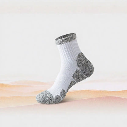 Shock absorbing socks Quarter Compression Socks(4 Pairs) - White - EU39-44(US6-10) - image 2