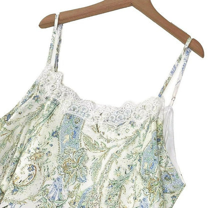 Floral Satin Dress Cardigan Two-Piece Set - image 3