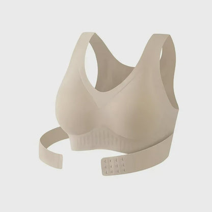 Seamless Back Smoothing  Wireless Bra - Nude - 3XL - image 4