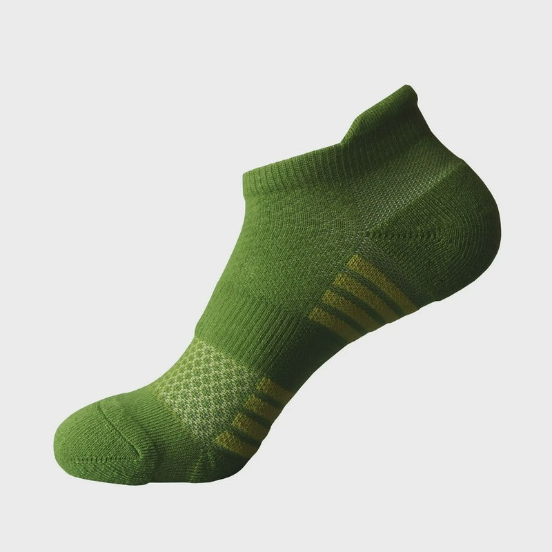 Thickened Cotton Blend Ankle Compression Socks(5 Pairs) - Army Green - EU38-43(US5-9) - image 3