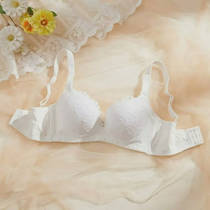 Petal Lace Comfort Underwire Bra - White - 38 - C - image 9