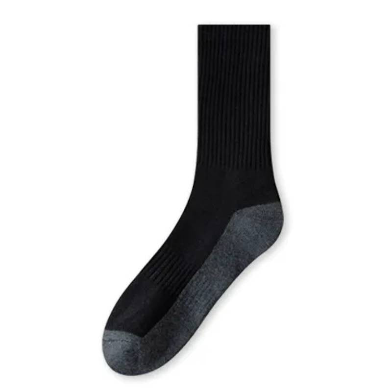 Plus Size Thickened Thermal Quarter  Socks(3 Pairs) - Black - EU42-48(US8.5-13) - image 6