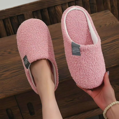 Cozy Solid Color House Slippers - Pink - EU44-45(US10-11) - image 2
