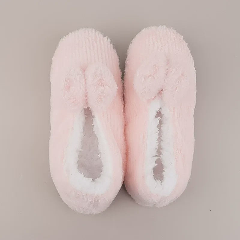 Lavender Bow Plush Slipper Socks - Pink - EU36-40(US3-7) - image 10