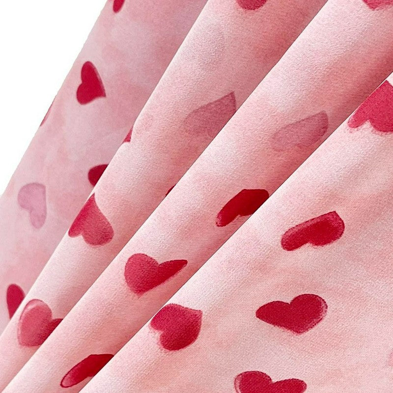 Heart Print Drawstring Midi Dress - image 3