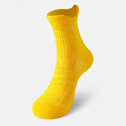 Cushioned Running Quarter Compression Socks(3 Pairs) - Yellow+Black+White - EU44-48(US10-13) - image 4