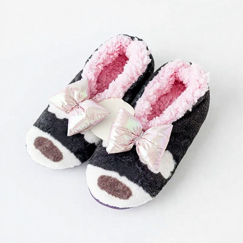 Tomato Blossom Coral Fleece Slipper Socks - Dark Grey - EU36-40(US3-7) - image 14