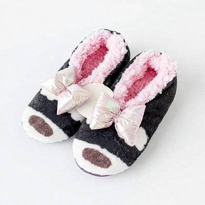 Tomato Blossom Coral Fleece Slipper Socks - Dark Grey - EU36-40(US3-7) - image 14