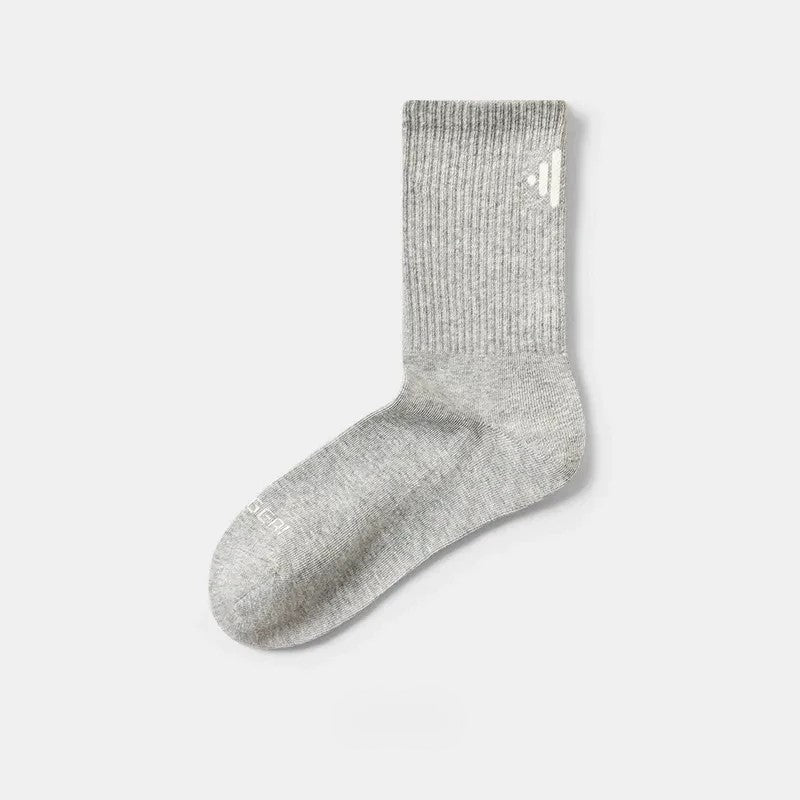 Classic Ribbed Cotton Blend Quarter  Socks(4 Pairs) - Light Gray - EU39-44(US6-10) - image 5