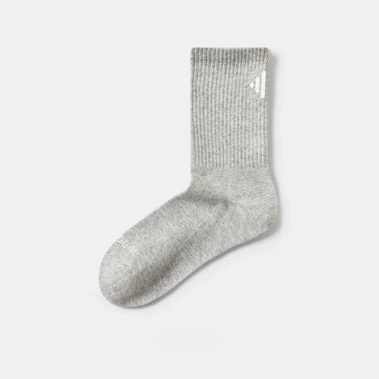 Classic Ribbed Cotton Blend Quarter  Socks(4 Pairs) - Light Gray - EU39-44(US6-10) - image 5