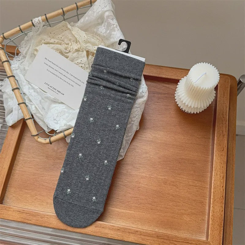 Casual Cotton Blend Crew Socks(5 Pairs) - Dark Grey - EU35-40 (US2-7) - image 5