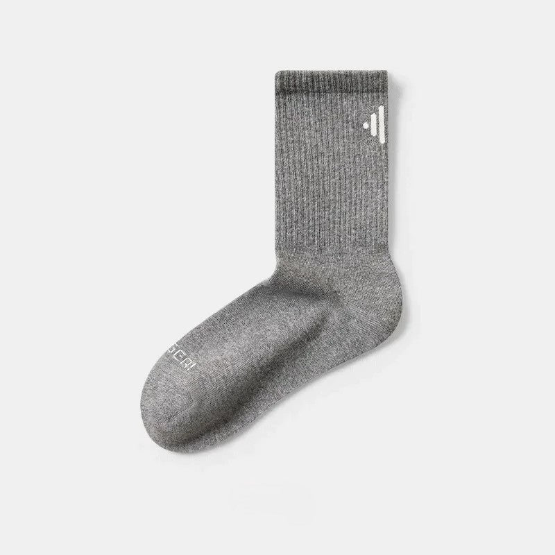Classic Ribbed Cotton Blend Quarter  Socks(4 Pairs) - Dark Grey - EU39-44(US6-10) - image 4
