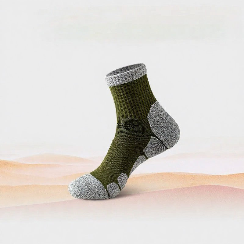 Shock absorbing socks Quarter Compression Socks(4 Pairs) - Green - EU39-44(US6-10) - image 3
