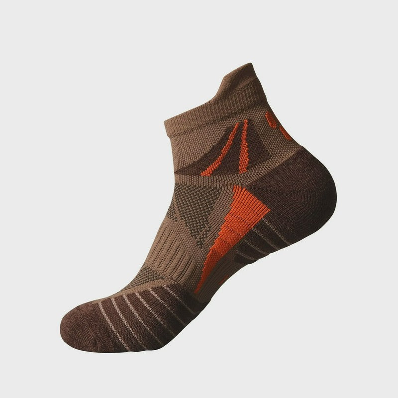 Active Mesh Cushion Ankle Compression Socks(3 Pairs) - Coffee - EU39-43(US6-9) - image 2