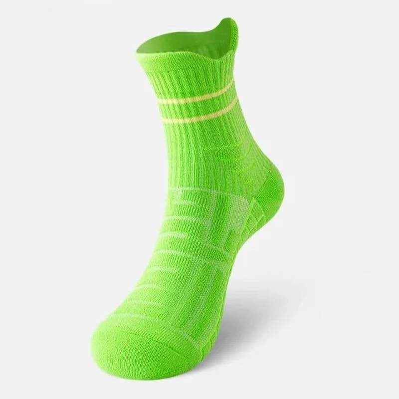 Cushioned Running Quarter Compression Socks(3 Pairs) - Green - EU44-48(US10-13) - image 3