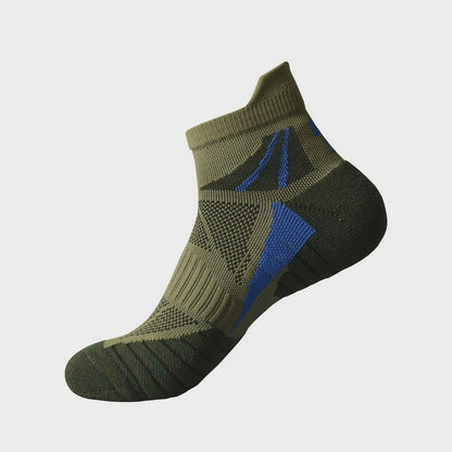 Active Mesh Cushion Ankle Compression Socks(3 Pairs) - Army Green - EU39-43(US6-9) - image 1
