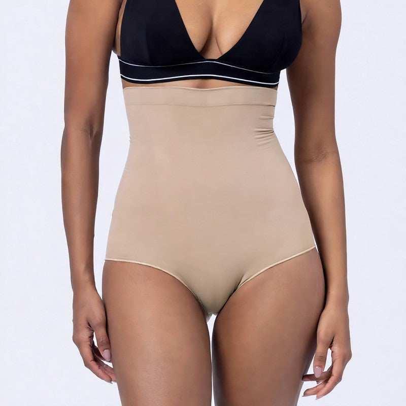 Seamless High Waist Tummy Control Shapewear Panty - Apricot - 4XL/5XL - image 2