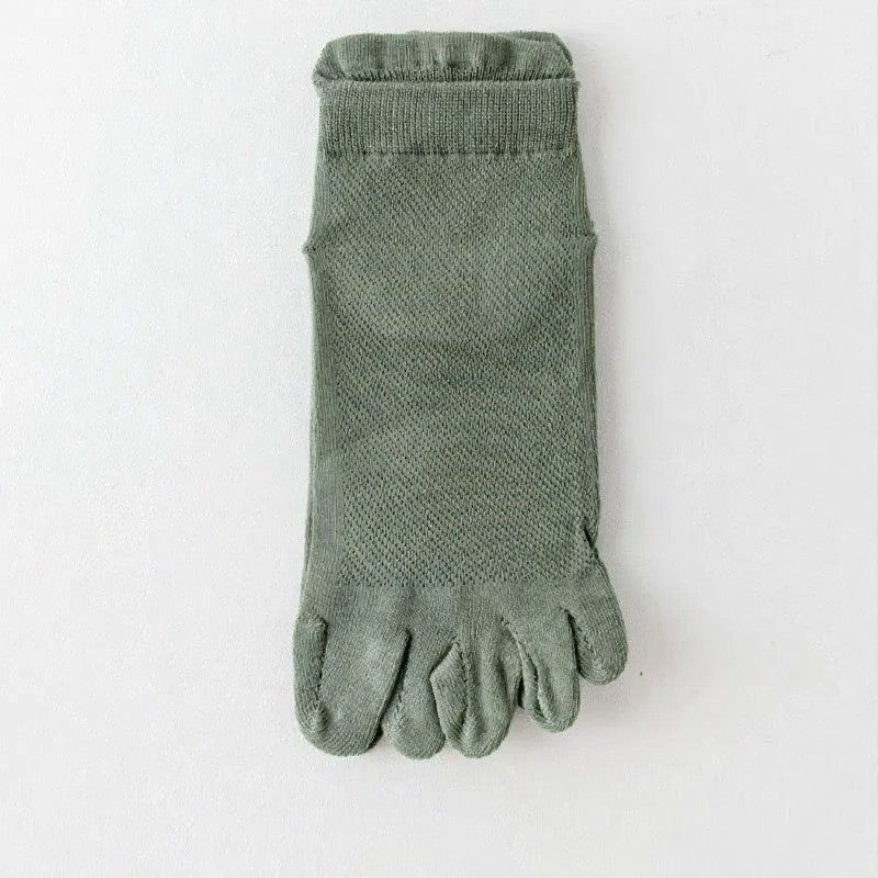 Breathable Alignment Socks(5 Pairs) - Green - EU39-44(US6-10) - image 2