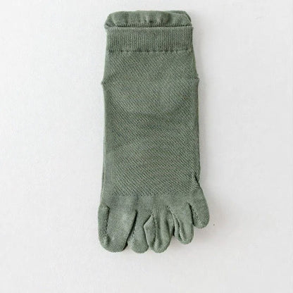 Breathable Alignment Socks(5 Pairs) - Green - EU39-44(US6-10) - image 2