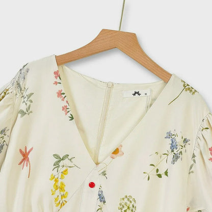 Botanical Button Front Maxi Dress - image 1