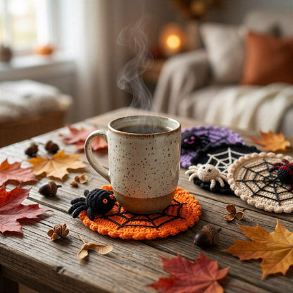 Halloween Spider Crochet Coasters - image 3