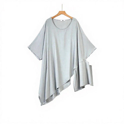 Asymmetric Drape Top Pleated Midi Two Piece Skirt Set - image 1
