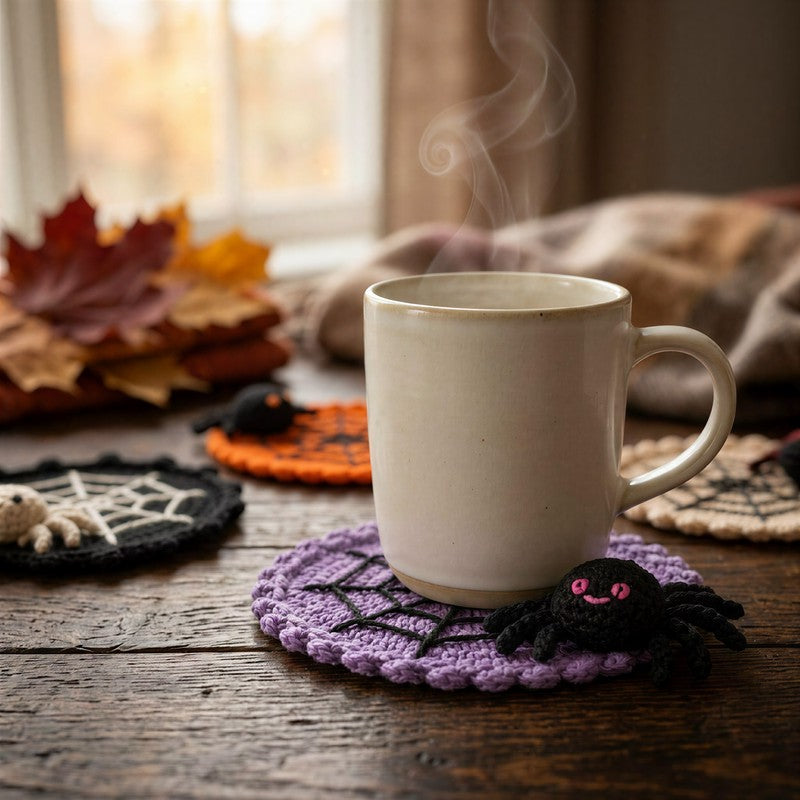 Halloween Spider Crochet Coasters - image 1