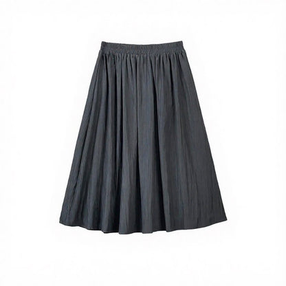 Asymmetric Drape Top Pleated Midi Two Piece Skirt Set - image 2