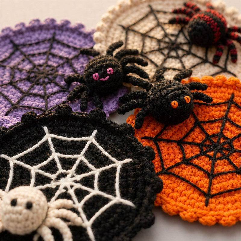 Halloween Spider Crochet Coasters - image 4