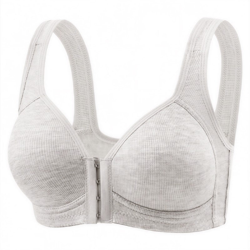 Everyday Support Front Closure Wireless Bra - Light Gray - 2XL - image 7