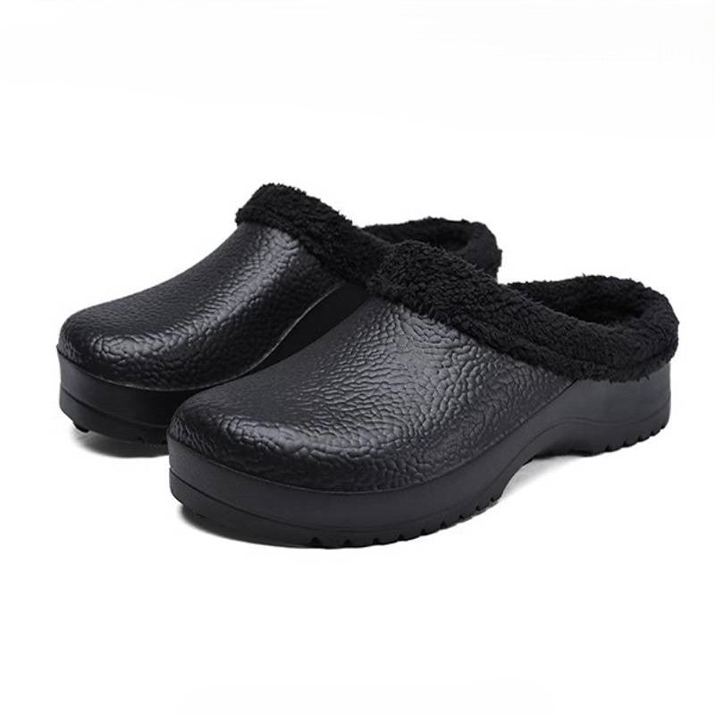 Cozy Fleece Lined Work Shoes - Black - EU45(US11) - image 3