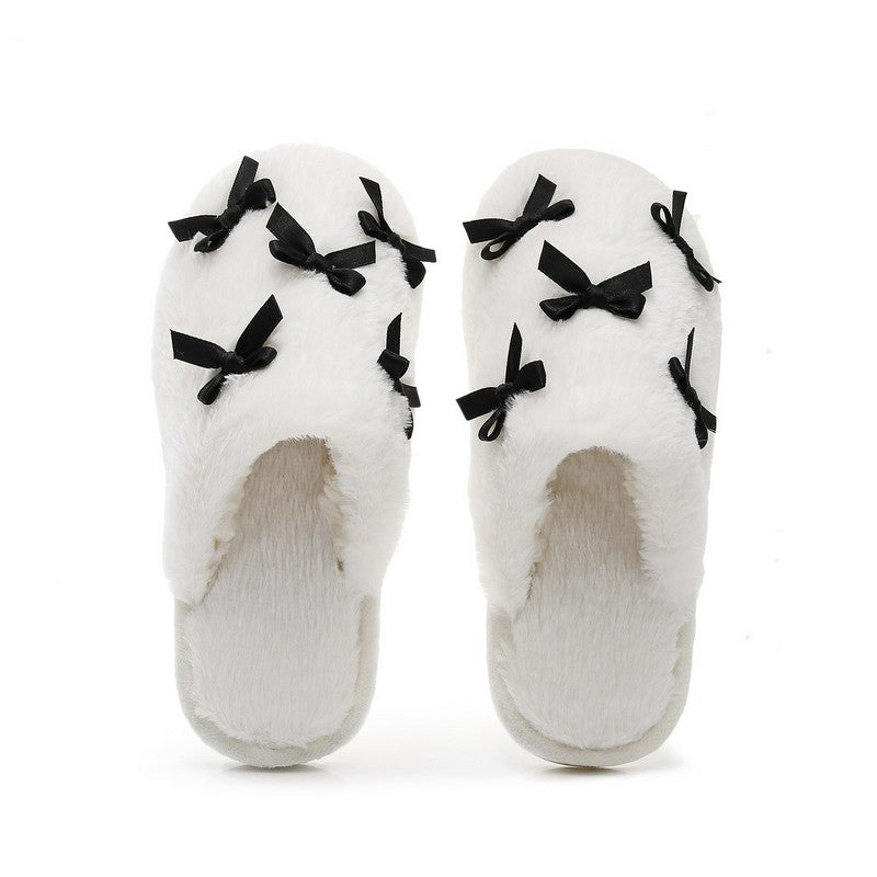 Plus Size Bow Plush Mule Slippers - image 6