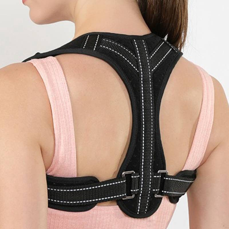 Adjustable Back Support Belt Posture Corrector - Black - 2XL - image 2