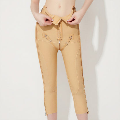 High-Waisted Adjustable Dual-Zip Capri Shaping Pants - image 6