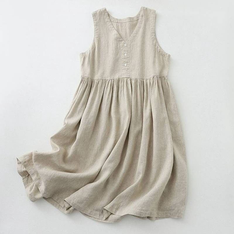 Textured Button Front Midi Dress - image 6